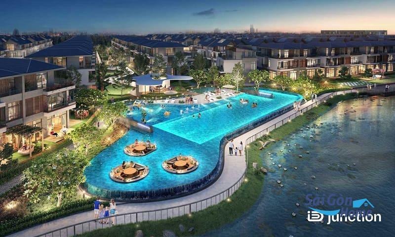 Bể bơi tràn bờ dự án – Nơi cư dân có thể thả hồn vào dòng nước mát lành 